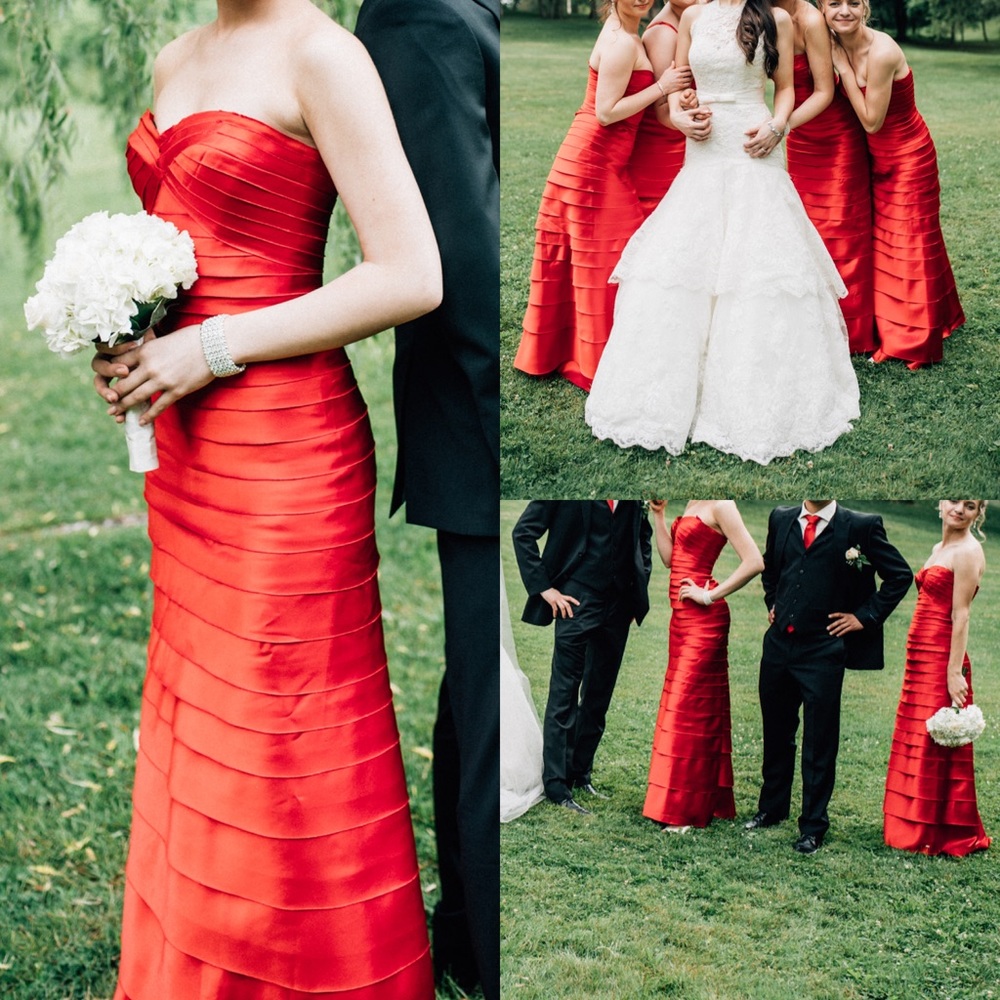 BCBGMaxazria Red Bandage Gown
